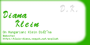 diana klein business card